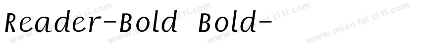 Reader-Bold Bold字体转换